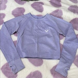 Violate The Dress Code- Lavender Long Sleeve Women's Top